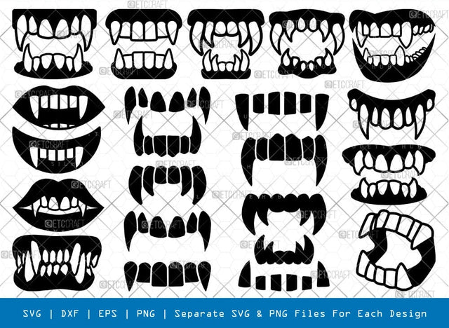 Vampire Fangs Svg Cricut Cut Files Png Bundle, SB01160 SVG ETC Craft 