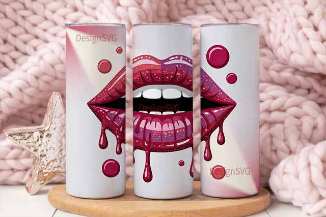Vampire Lips 20oz Tumbler Wrap Sublimation DesignSVG 