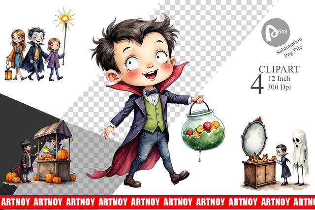Vampire Market Haul Clipart Sublimation artnoy 