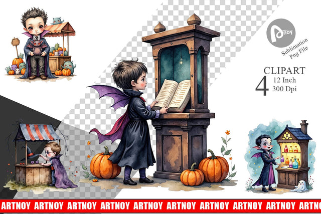 Vampire Market Haul Clipart Sublimation artnoy 