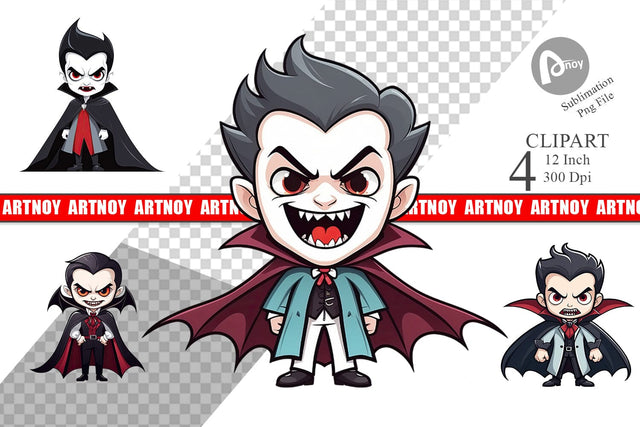 Vampires Clipart Sublimation artnoy 
