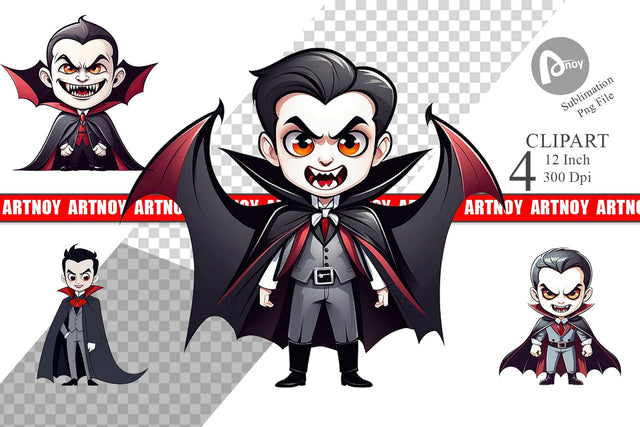 Vampires Clipart Sublimation artnoy 