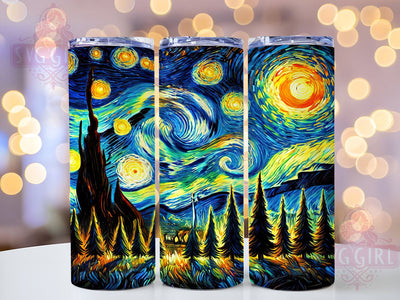 Van Gogh Starry Night 20oz Tumbler, Starry Night Design, Sublimation Tumbler, 20oz Tumbler, Art Inspired Drinkware, Night Sky Tumbler, Unique Gift Sublimation SvggirlplusArt 