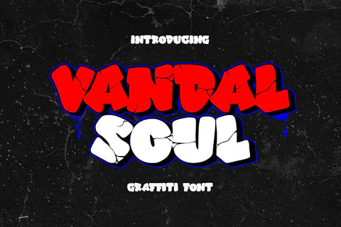 Vandal Soul - 3d Cracked Graffiti Font Font Mozzatype 