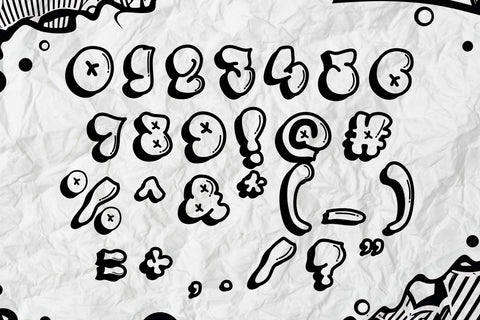 Vandal Wupz - 3d Doodle Bubble Graffiti Letters Font Mozzatype 