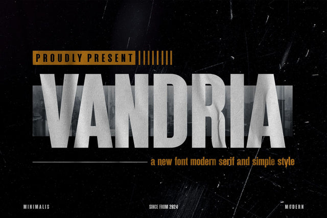VANDRIA - Modern Condensed Sans Serif Font studioalmeera 