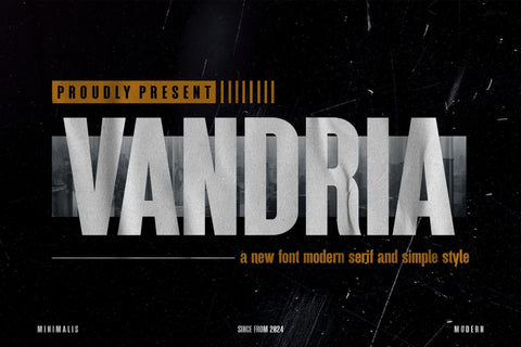 VANDRIA - Modern Condensed Sans Serif Font studioalmeera 