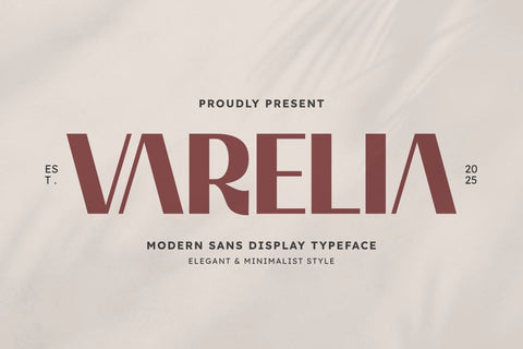 Varelia - Modern Sans Typeface Font Masyafi Studio 