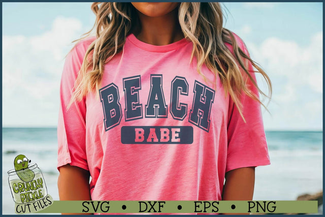 Varsity Beach Babe SVG File SVG Crunchy Pickle 