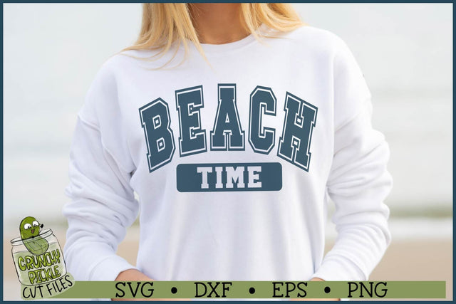 Varsity Beach Time SVG File SVG Crunchy Pickle 