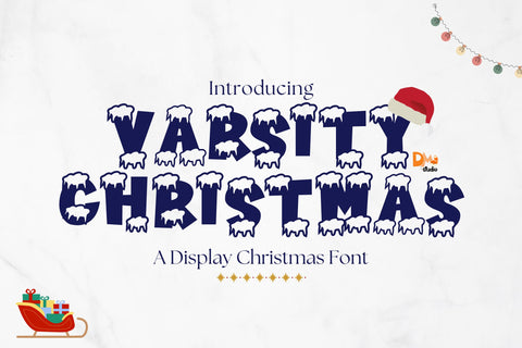 Varsity Christmas Font Dm Letter Studio 