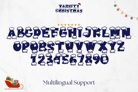 Varsity Christmas Font Dm Letter Studio 