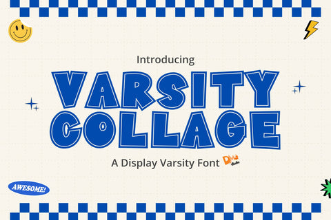 Varsity Collage Font Dm Letter Studio 