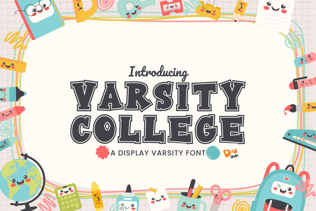 Varsity College Font Dm Letter Studio 