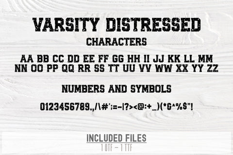 Varsity Distressed Font | Bold Grunge Sports Typeface SVG TonisArtStudio 