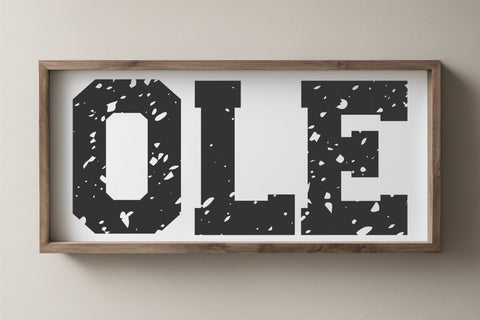 Varsity Distressed Font | Bold Grunge Sports Typeface SVG TonisArtStudio 