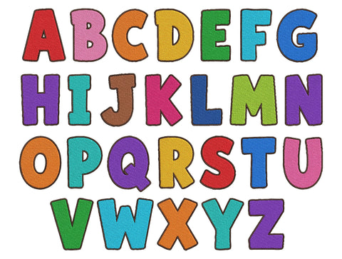 Varsity Embroidery Alphabet Font Embroidery/Applique FONTS designartist 