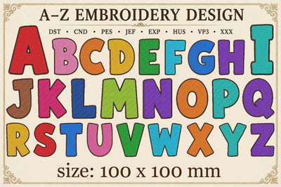 Varsity Embroidery Alphabet Font Embroidery/Applique FONTS designartist 