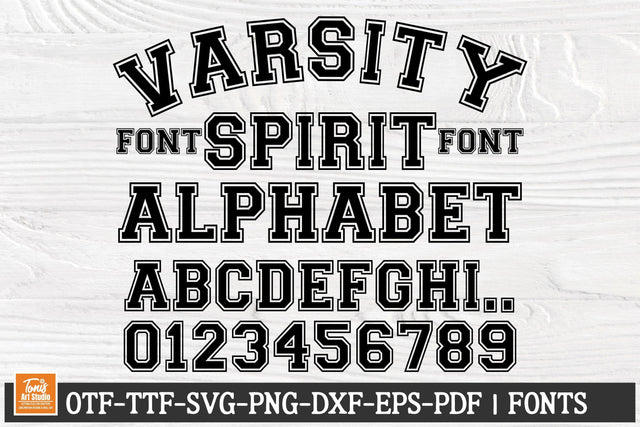 Varsity Font SVG, College Alphabet, Monogram SVG, Sports Font, Varsity Letters, Cricut Font, OTF TTF Typeface SVG TonisArtStudio 