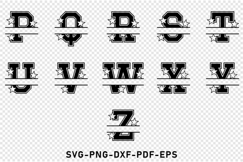 Varsity Font SVG Designs, Jersey Fonts SVG, Varsity Split Letter Alphabet Monogram SVG Bundle, College Fonts design, Sports Fonts and Numbers SVG D2PUTRI Designs 