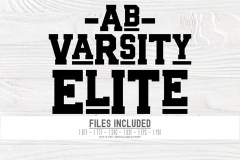 Varsity Font SVG | Varsity Elite Font OTF TTF | Bold Sports Letters for Custom Designs | Cut Files for Cricut & Silhouette Font TonisArtStudio 