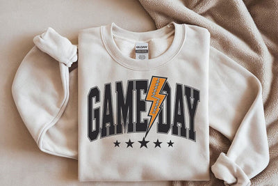 Varsity Football Lightning Bolt Design: Retro Game Day SVG DesignDestine 