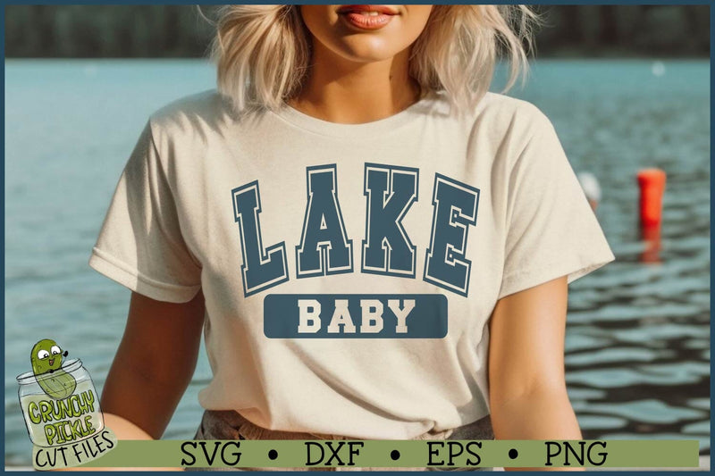 Varsity Lake Baby SVG File SVG Crunchy Pickle 