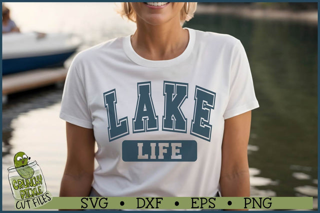 Varsity Lake Life SVG File SVG Crunchy Pickle 