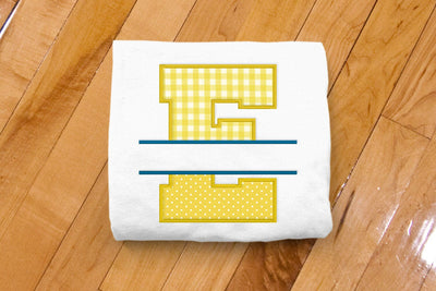 Varsity Letter E Split Applique Embroidery Embroidery/Applique DESIGNS Designed by Geeks 
