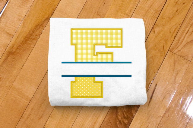 Varsity Letter F Split Applique Embroidery Embroidery/Applique DESIGNS Designed by Geeks 
