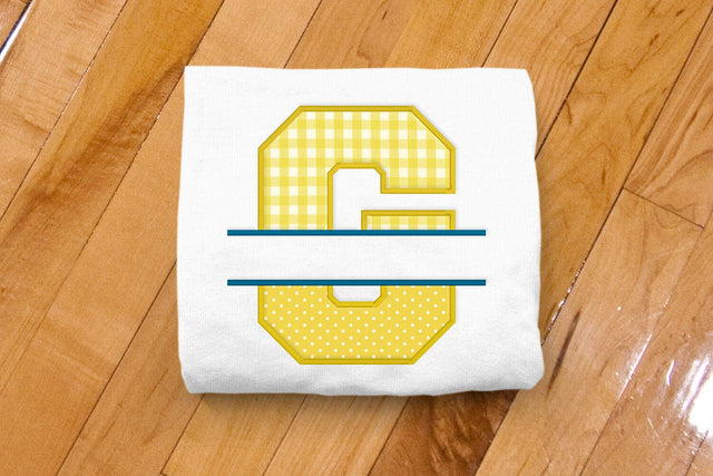 Varsity Letter G Split Applique Embroidery Embroidery/Applique DESIGNS Designed by Geeks 