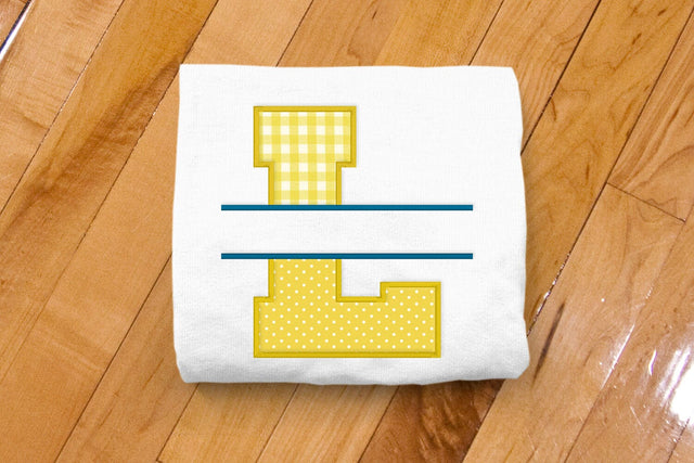 Varsity Letter L Split Applique Embroidery Embroidery/Applique DESIGNS Designed by Geeks 