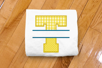 Varsity Letter T Split Applique Embroidery Embroidery/Applique DESIGNS Designed by Geeks 