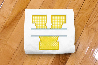 Varsity Letter V Split Applique Embroidery Embroidery/Applique DESIGNS Designed by Geeks 