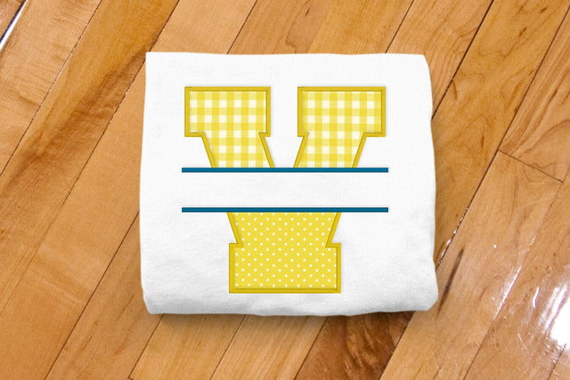 Varsity Letter V Split Applique Embroidery Embroidery/Applique DESIGNS Designed by Geeks 