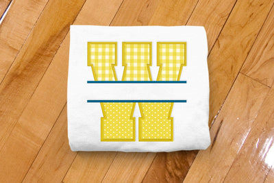 Varsity Letter W Split Applique Embroidery Embroidery/Applique DESIGNS Designed by Geeks 
