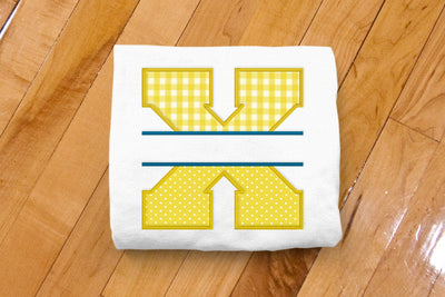 Varsity Letter X Split Applique Embroidery Embroidery/Applique DESIGNS Designed by Geeks 