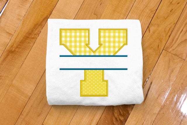 Varsity Letter Y Split Applique Embroidery Embroidery/Applique DESIGNS Designed by Geeks 