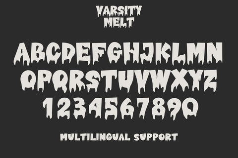 Varsity Melt Font Dm Letter Studio 