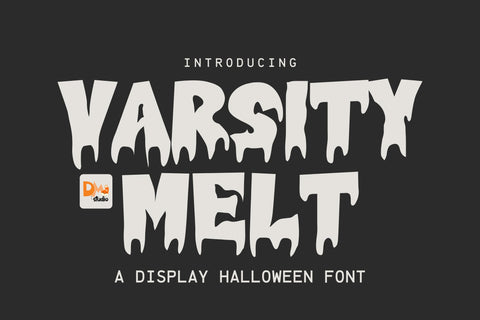 Varsity Melt Font Dm Letter Studio 