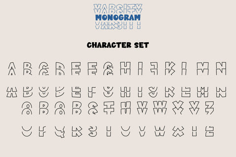 Varsity Monogram Font Dm Letter Studio 