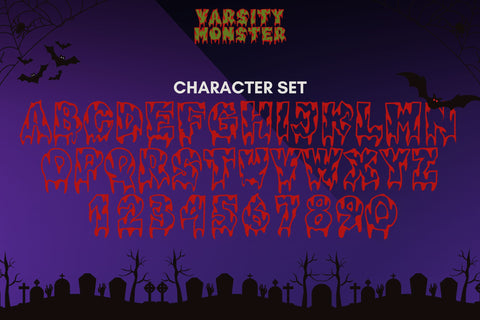 Varsity Monster Font Dm Letter Studio 