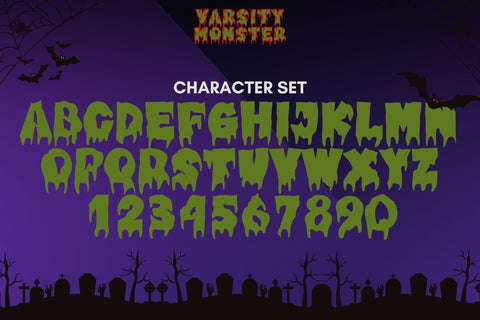 Varsity Monster Font Dm Letter Studio 