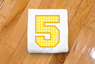 Varsity Number 5 Applique Embroidery Embroidery/Applique DESIGNS Designed by Geeks 