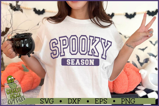 Varsity Outline Spooky Season SVG File SVG Crunchy Pickle 