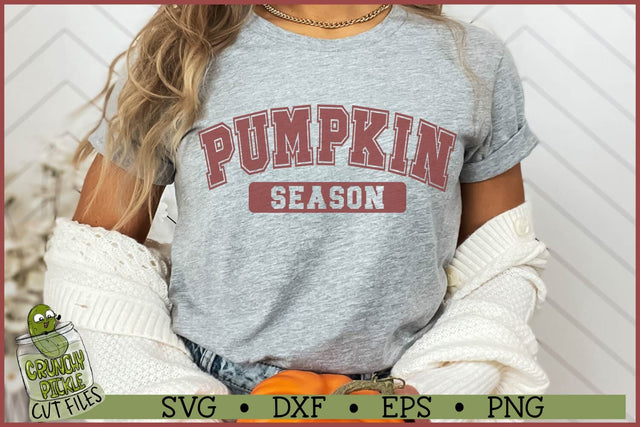 Varsity Pumpkin Season SVG File SVG Crunchy Pickle 