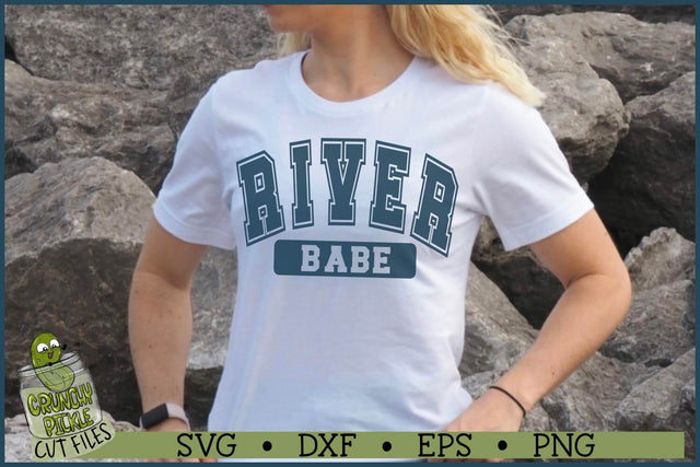 Varsity River Babe SVG File SVG Crunchy Pickle 