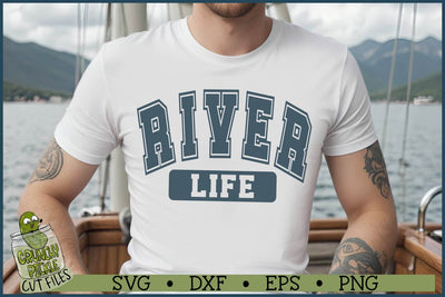 Varsity River Life SVG File SVG Crunchy Pickle 