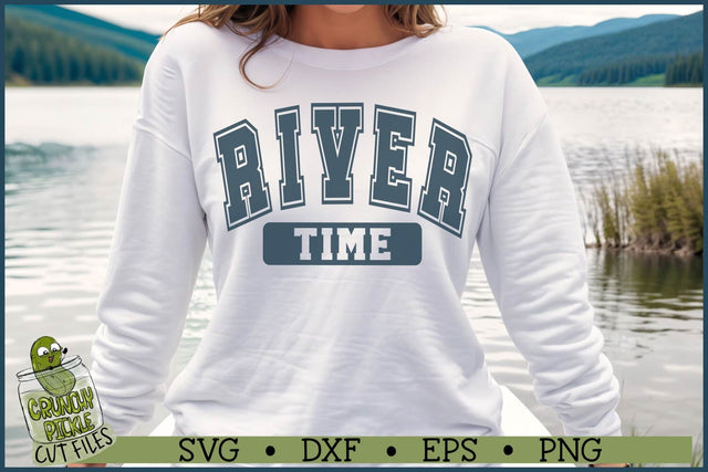 Varsity River Time SVG File SVG Crunchy Pickle 