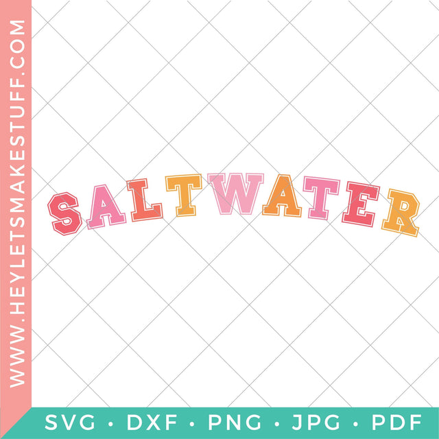 Varsity Saltwater SVG Hey Let's Make Stuff 